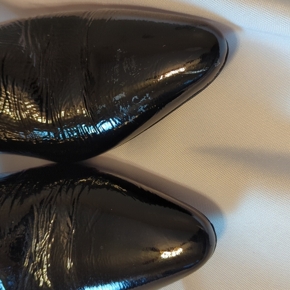 Prada Black Patent Booties Sz 39(Repair Needed) - Picture 6 of 12